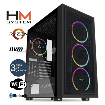 HM System Ryzen Kamp C1 Gaming - Torre RGB - AMD Ryzen
